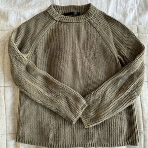Jenni Kayne Cotton Fisherman Sweater in Olive, perfect condition